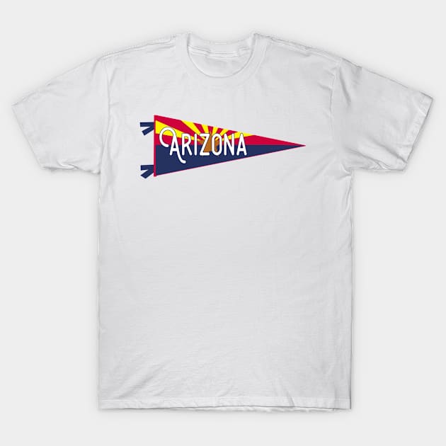 Arizona Flag Pennant T-Shirt by ZSONN